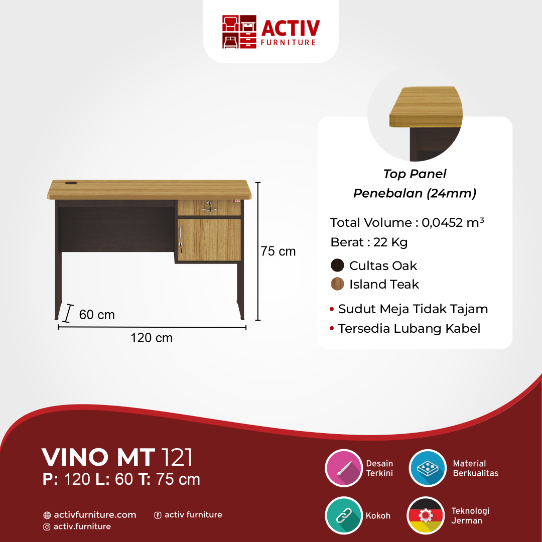 Vino MT 121_Cultas Oak – Island Teak